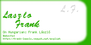 laszlo frank business card
