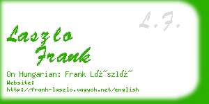 laszlo frank business card